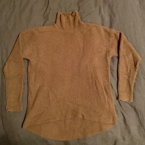 Waffle knit “Aria” turtleneck sweater